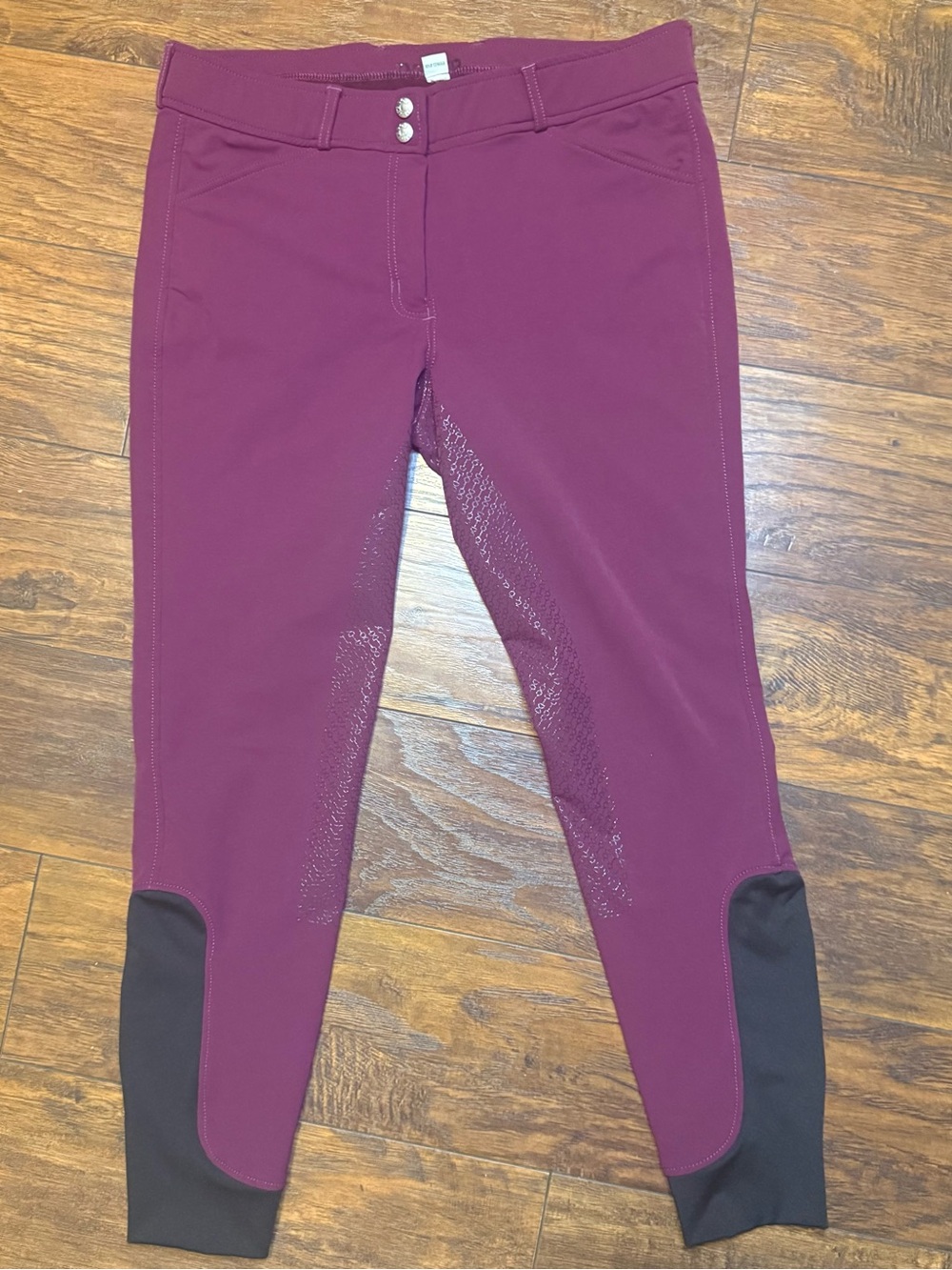 Dover Wellesley Plum Full Seat Performance Breeches Bit by Bit Silicone Grip 32